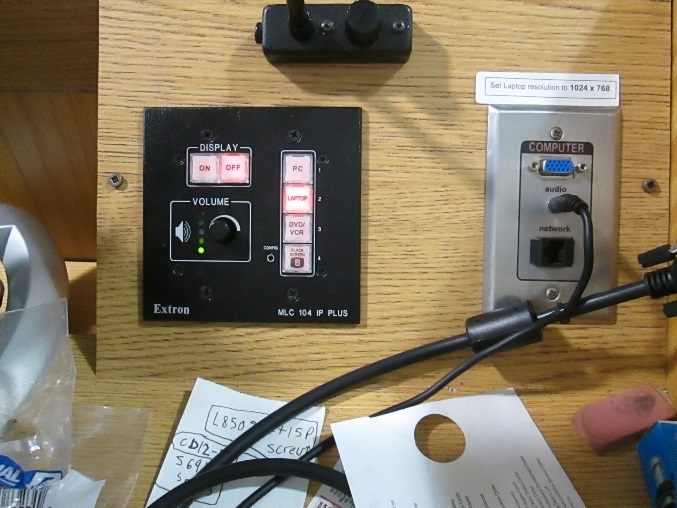 Extron Control Panel