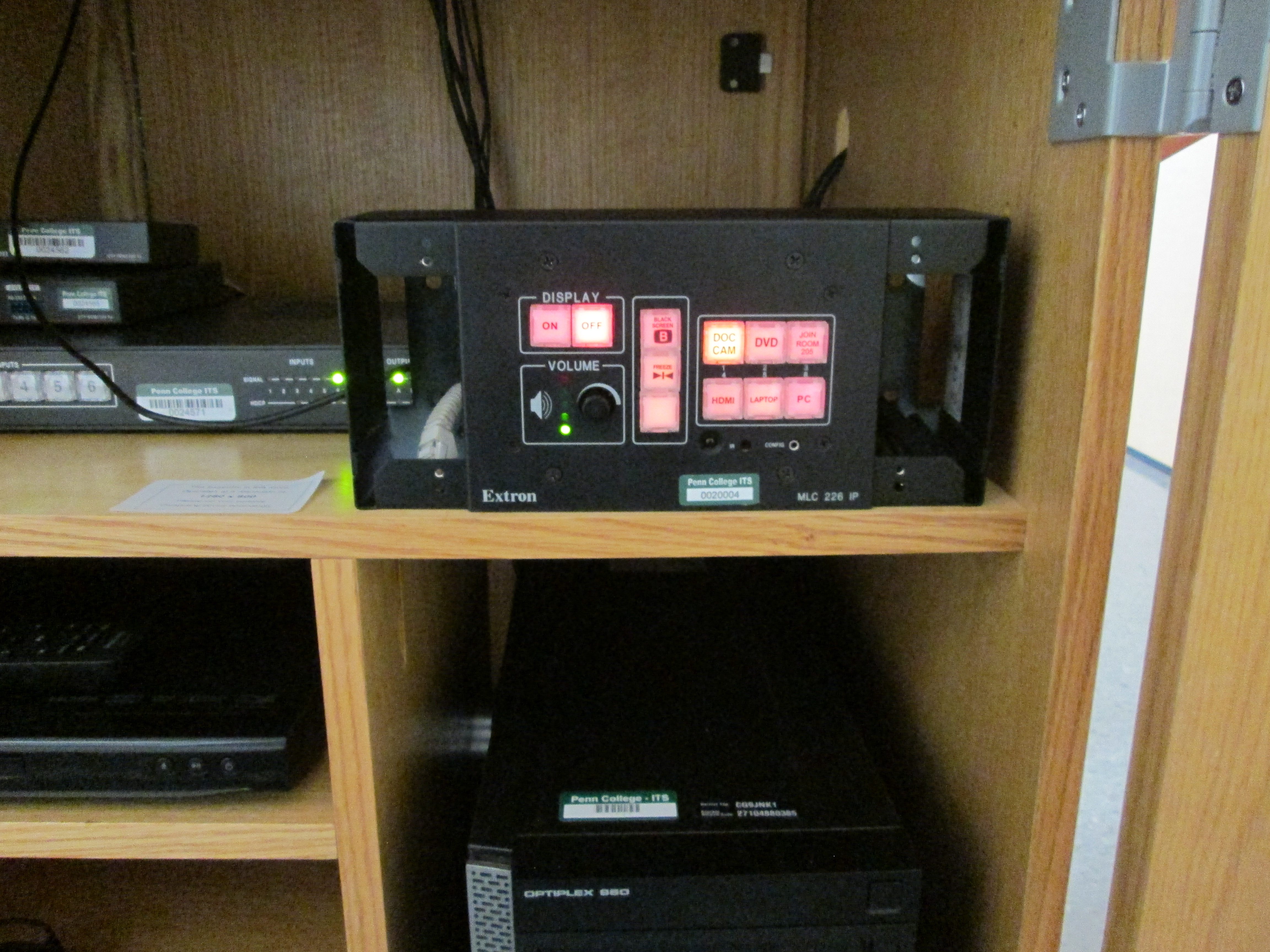 Extron Control Panel